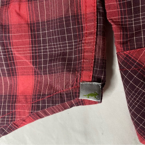 Toad & Co Horny Toad Organic Cotton M Red Plaid Long Sleeve Button Up Shirt - Picture 7 of 10
